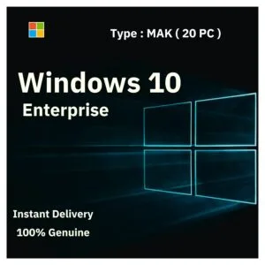 Windows 10 Enterprise Lifetime key – 20 PC MAK Volume License